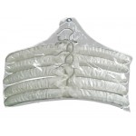 Satin Padded Coat Hanger in Ivory-per50